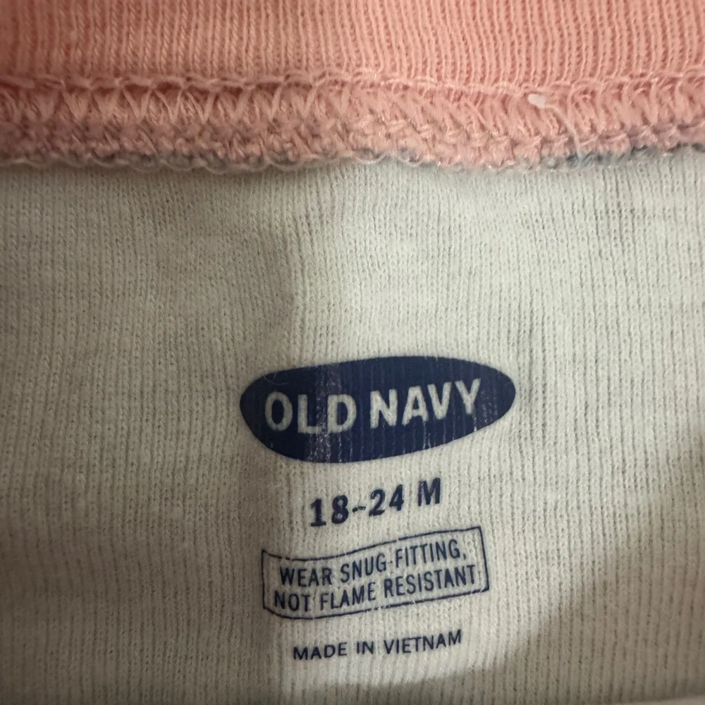 Old Navy Kids Pajama Set - Pink Floral on Gray